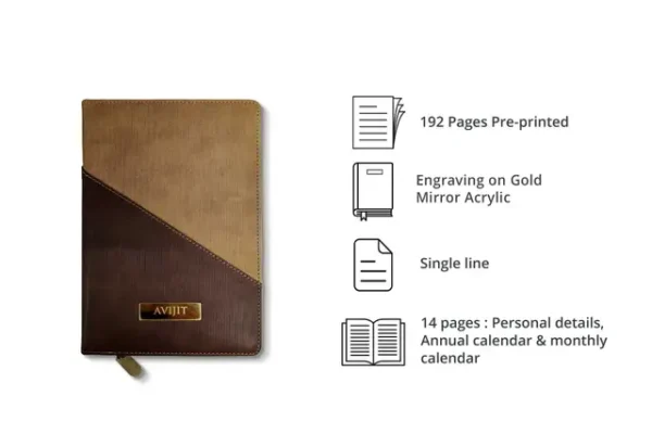 Dual-Tone Caramel Diary