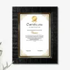 A4 1 A4 Stripes Black Framed Certificates