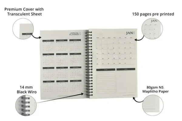 A5 C Personal Softcover Wiro Diary