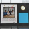 AC A Black Acrylic Clock Desktop Calendar