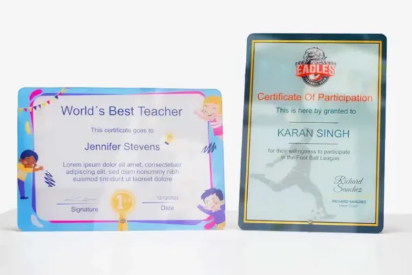 AC B Acrylic Certificates