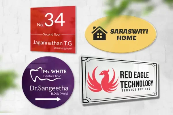 AN A Standard Acrylic Name Plates