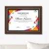 Brown with Gold Sash Framed Certificates