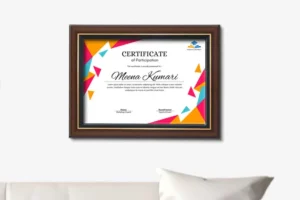 Brown with Gold Sash Framed Certificates