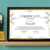 CG A A4 Brown Goldline Framed Certificates
