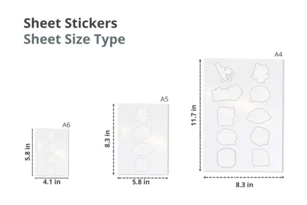 CV B Custom Printed Sheet Stickers
