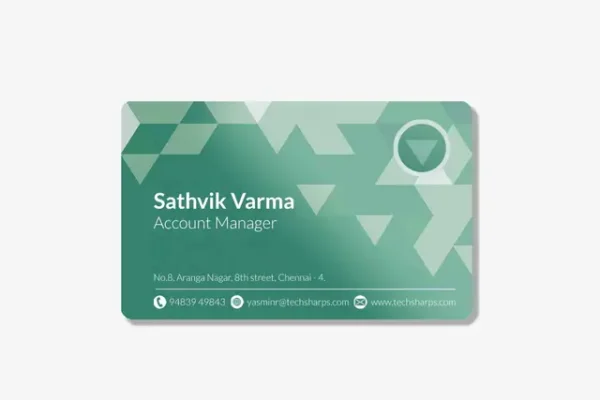 EM A Metallic Business Card