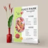 FM A Flat Menu Cards
