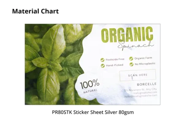 Metallic Silver Paper Labels