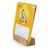 QW E Small Square Wooden Base Calendar