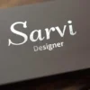RF D Raised Foil Business Cards