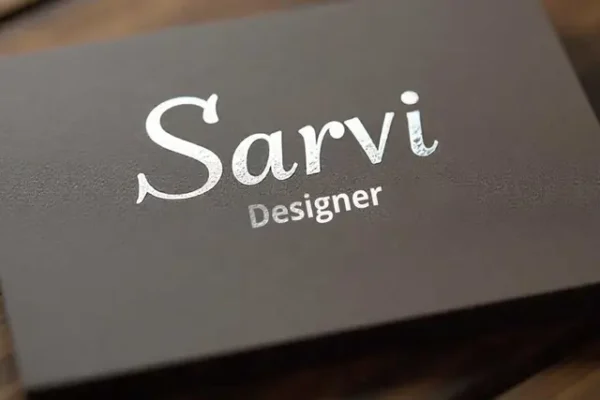 RF D Raised Foil Business Cards