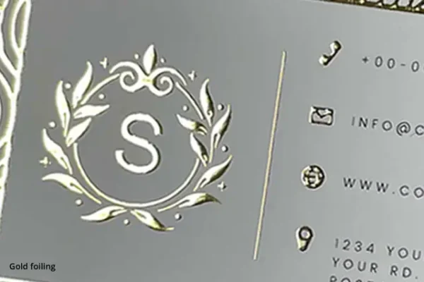 RF E Raised Foil Business Cards