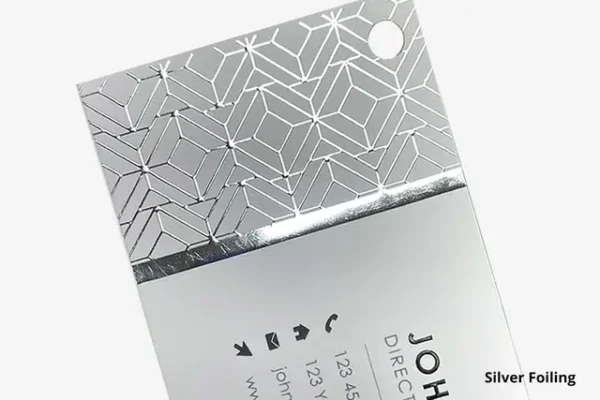 RF G Raised Foil Business Cards