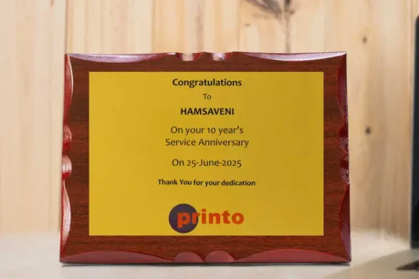 RHP Redwood Honor Plaque