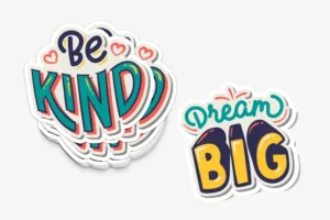 S A Custom Shape Stickers