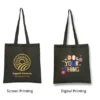 TE C Black Tote Bags