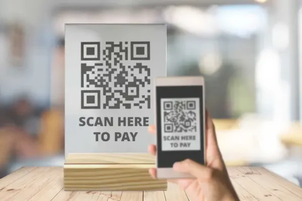 WQ A Acrylic Wood QR Stand